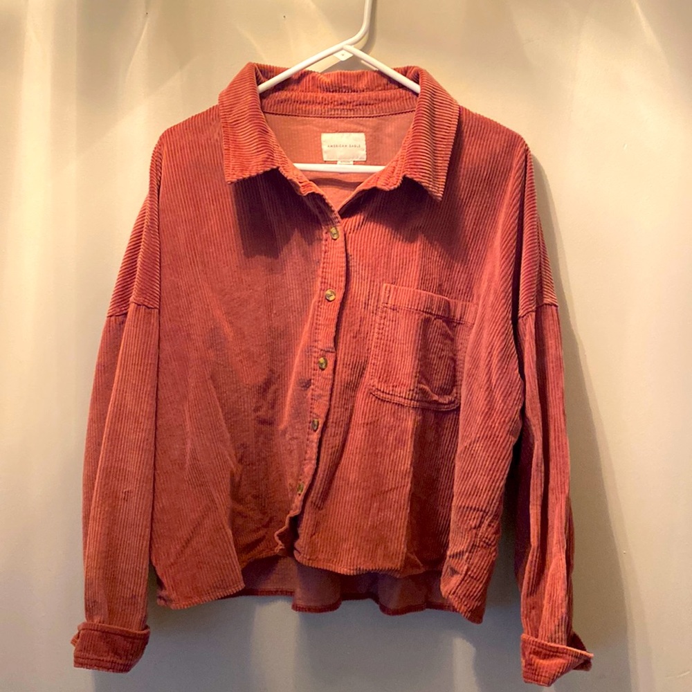 American Eagle corduroy long sleeve shirt